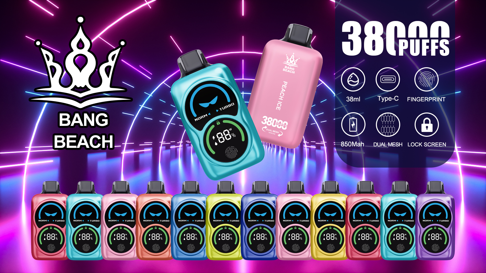 Bang Beach 38000 Puffs Banner