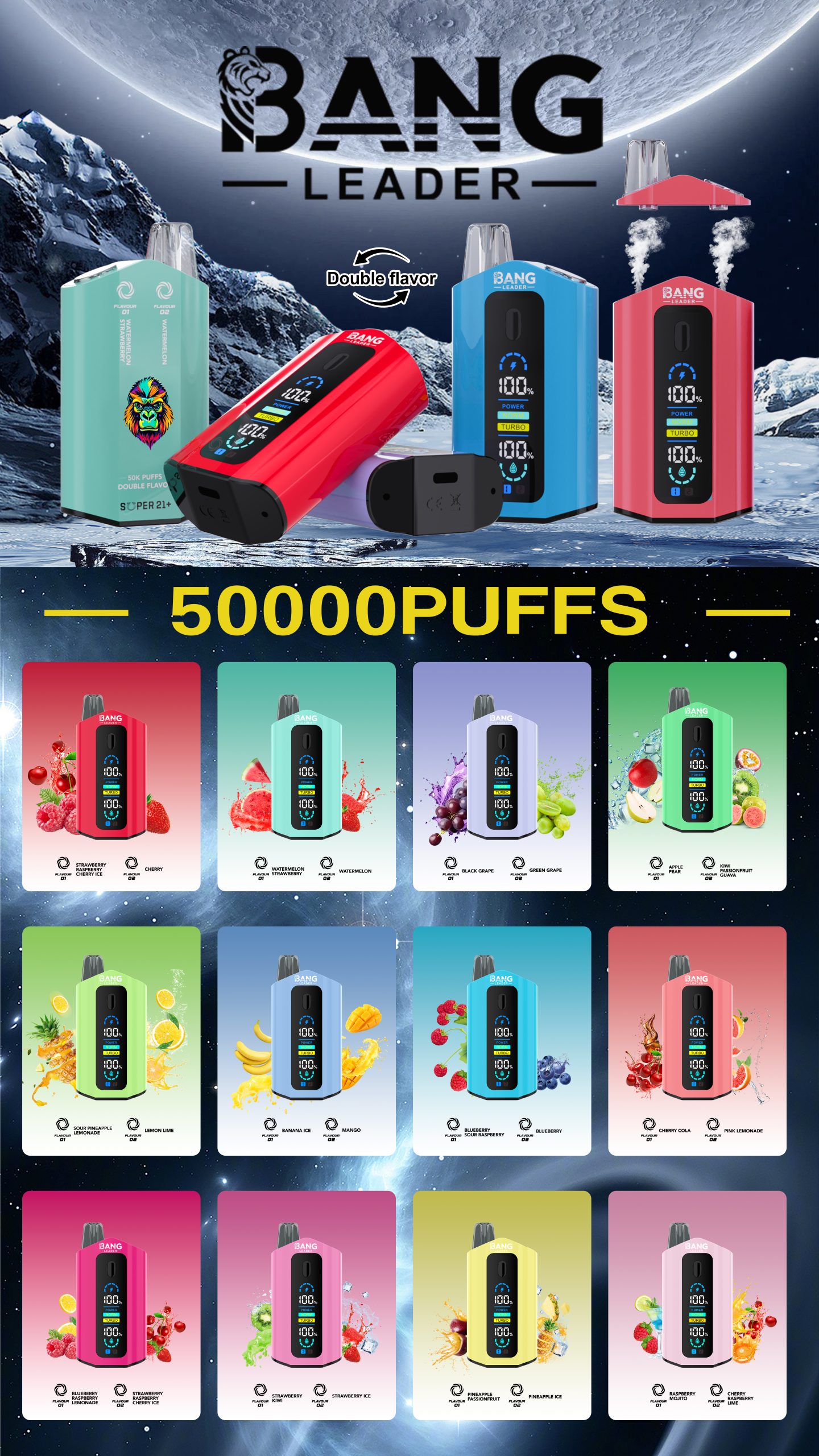 Bang Leader 50000 Puffs Flavors