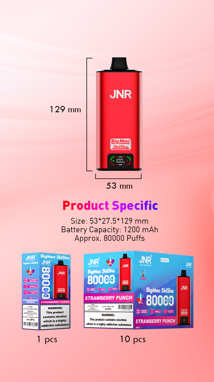 JNR Big Mac Shisha 80000 Puffs Poster