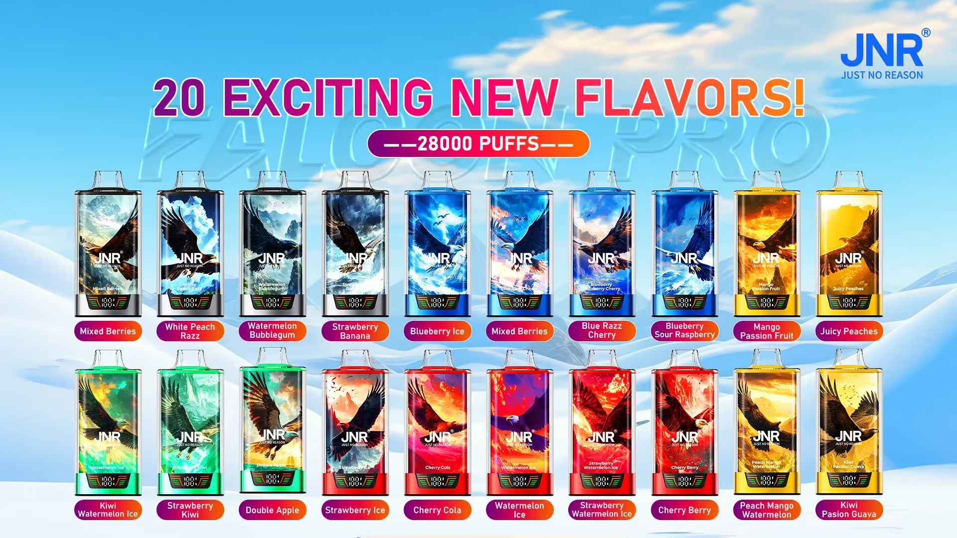 JNR Falcon Pro 28000 Puffs Poster