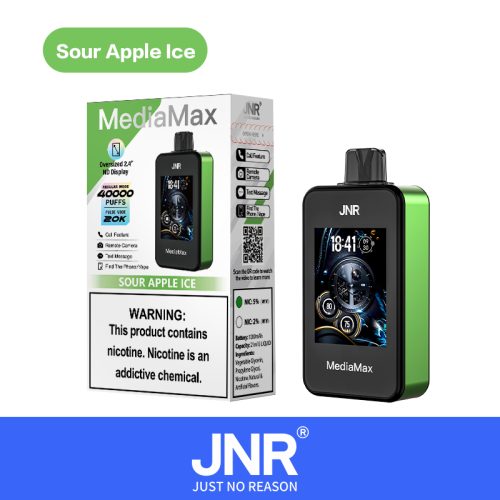 JNR Media Max 40000 Puffs-Sour Apple Ice-Dispsosable Vape
