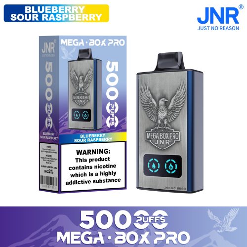JNR Mega Box Pro 50000 Puffs BLUEBERRY SOUR RASPBERRY JNR Mega Box Pro 50000 Puffs BLUEBERRY SOUR RASPBERRY