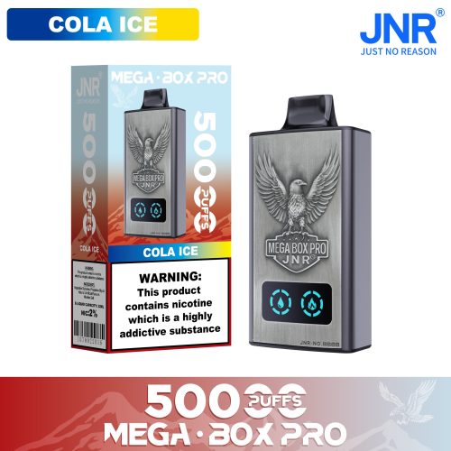 JNR Mega Box Pro 50000 Puffs COLA ICE JNR Mega Box Pro 50000 Puffs COLA ICE