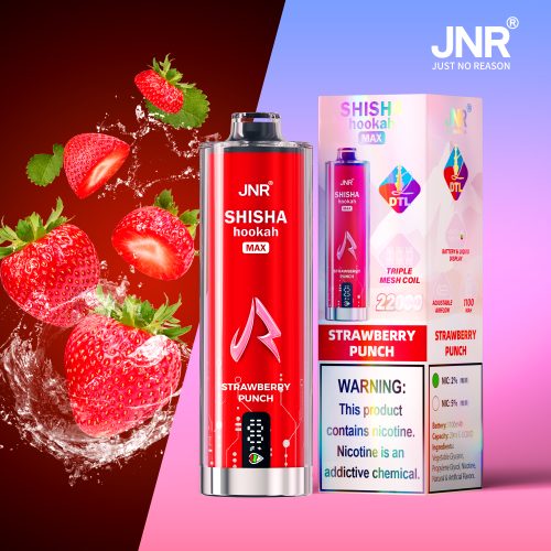 JNR Shisha Max 22000 Puffs Strawberry Punch