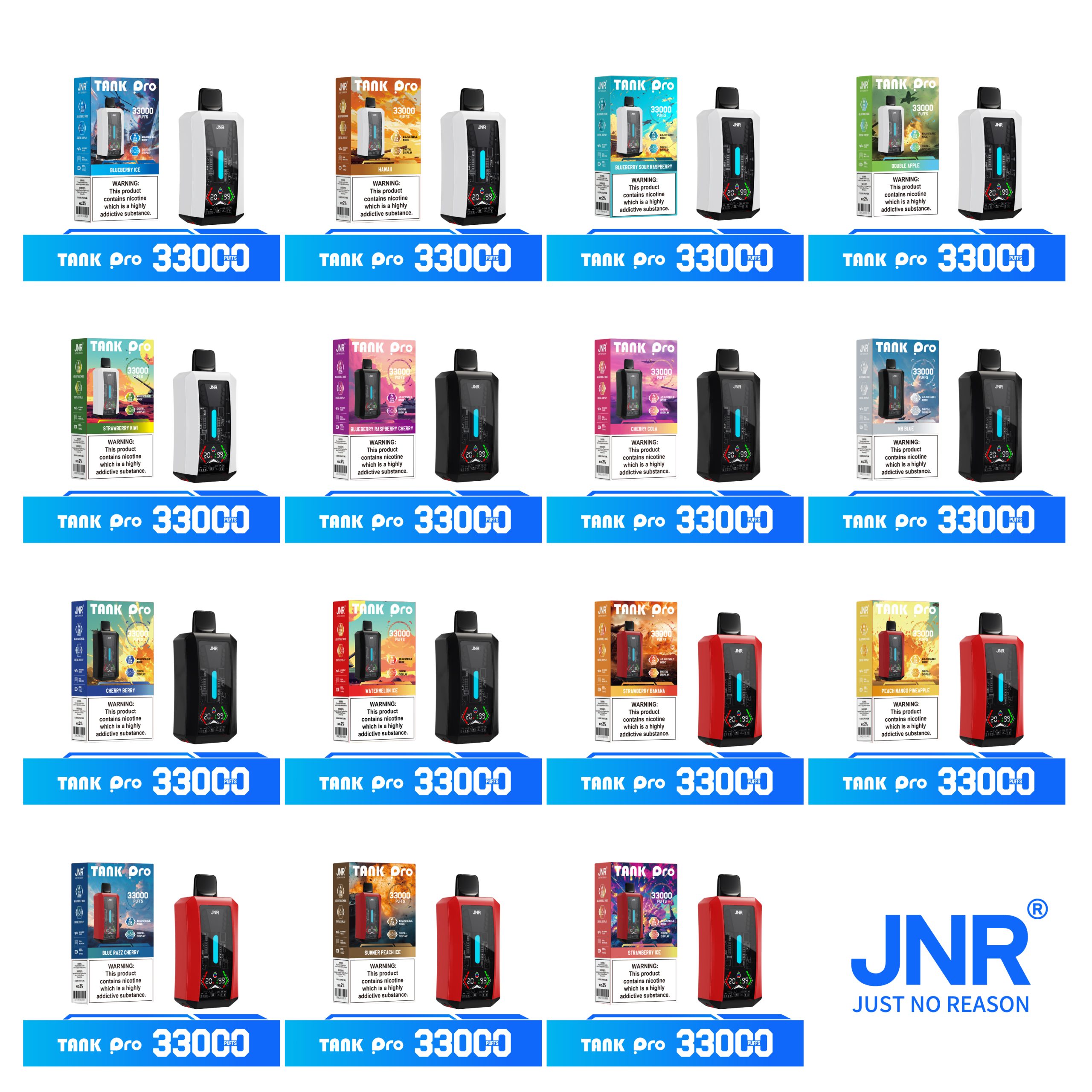 JNR Tank Pro 33000 Puffs Flavor