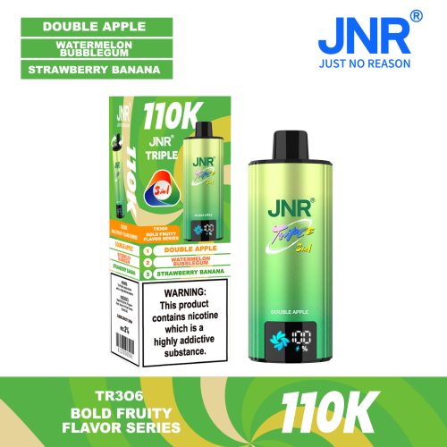 JNR Triple 3 in 1 110000 Puffs Double apple Watermelon Bubblegum Strawberry Banana