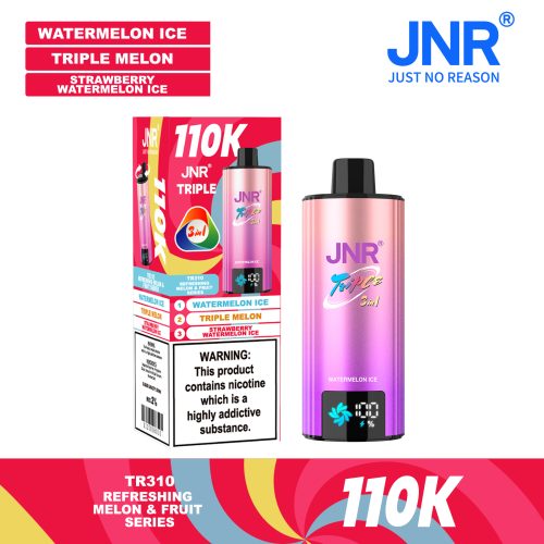 JNR Triple 3 in 1 110000 Puffs Watermelon Ice Triple Melon Strawberry Watermelon Ice