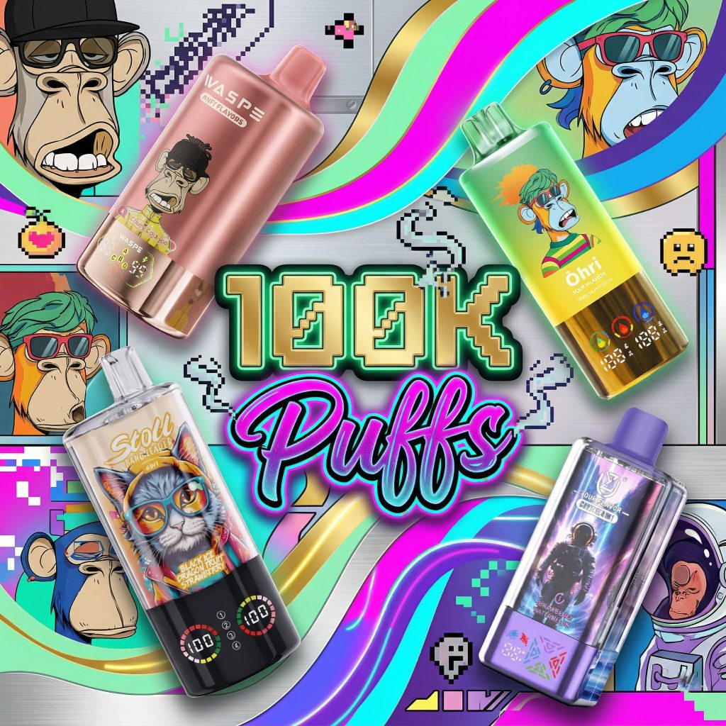 100K Puffs - Einweg-Vapes fr ultimative Langlebigkeit