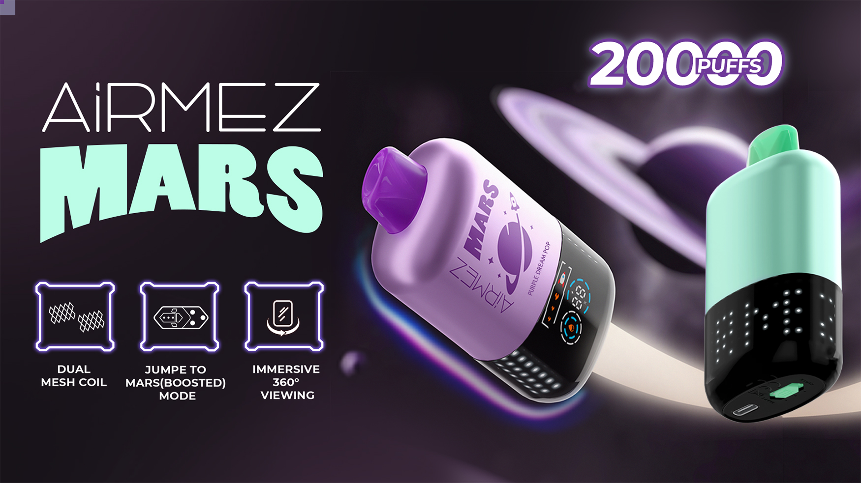 Airmez Mars 20000 Puffs Banner Airmez Mars 20000 Puffs Banner