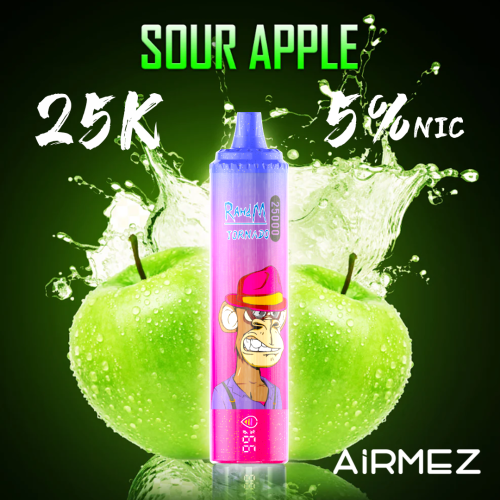 Airmez RandM Tornado 25000 Puffs SOUR APPLE