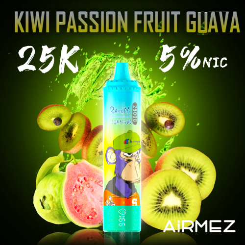 Airmez RandM Tornado 25000 Puffs kiwi passion fruit guava