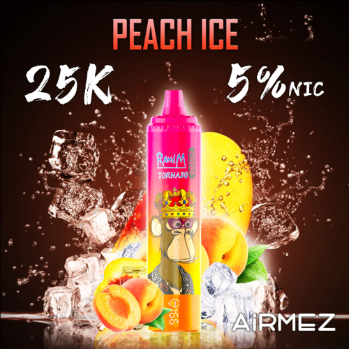 Airmez RandM Tornado 25000 Puffs peach ice