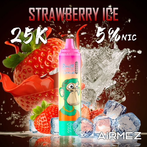 Airmez RandM Tornado 25000 Puffs strawberry ice