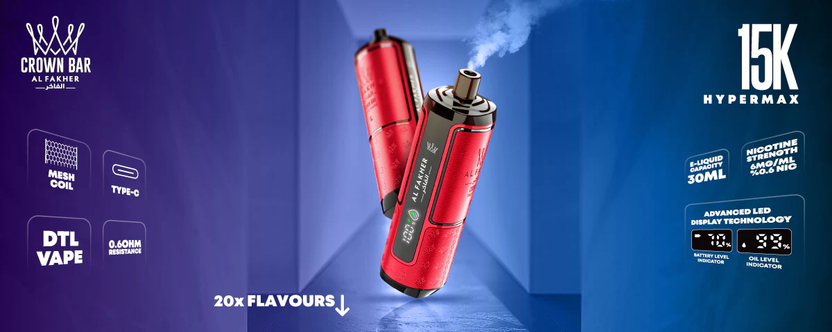 Al Fakher Crown Bar Hypermax 15000 Puffs Banner