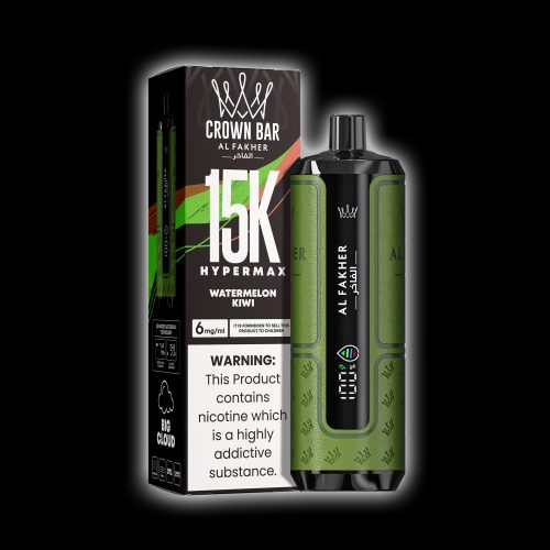 Al Fakher Crown Bar Hypermax 15000 Puffs WATERMELON KIWI