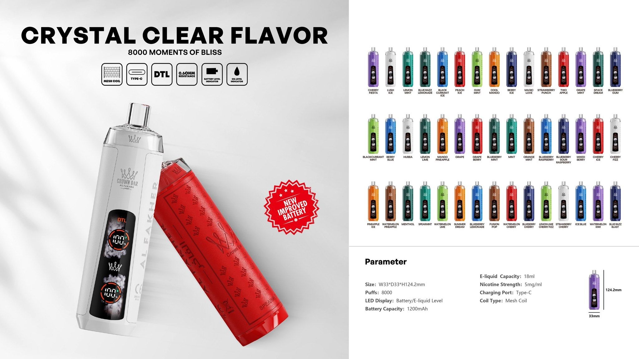 Al Fakher Crystal 8000 Puffs Banner