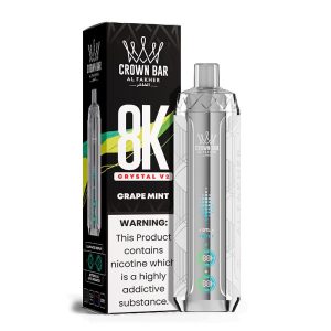 Al Fakher Crystal V2 8000 Bouffées Raisin Menthe