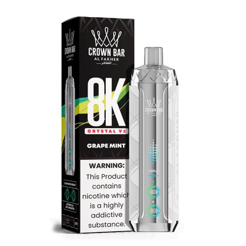 Al Fakher Crystal V2 8000 Puffs Grape Mint