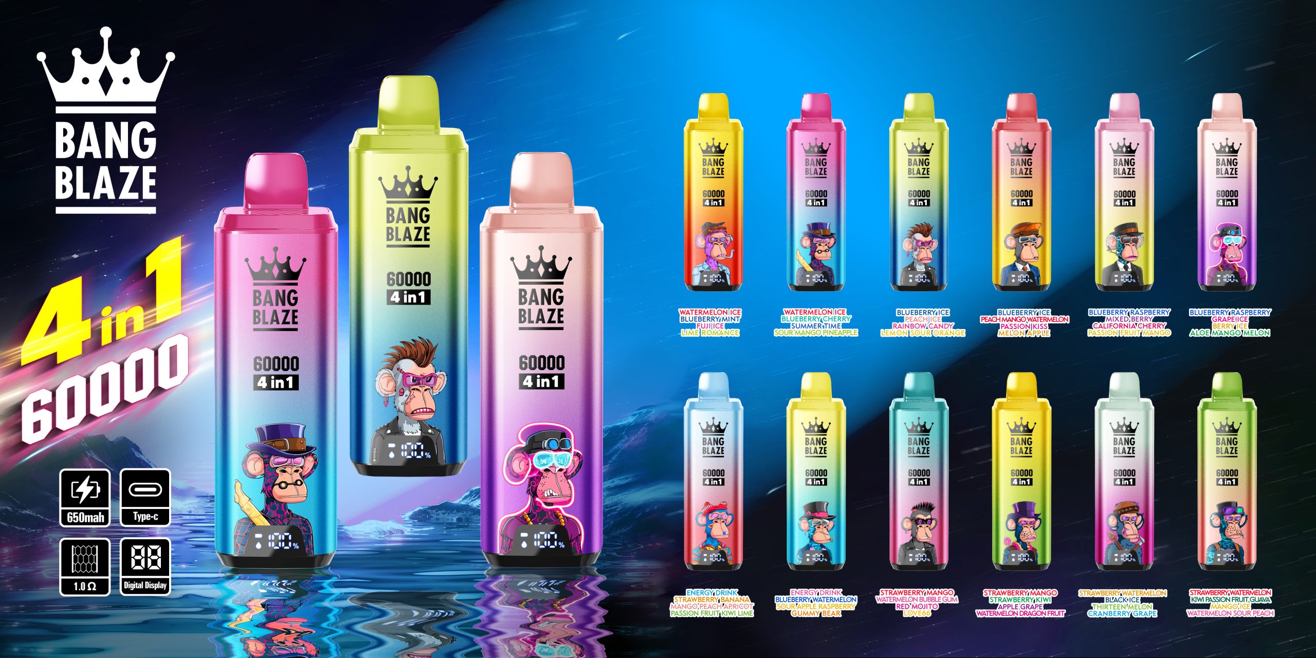 Bang Blaze 60000 Puffs Flavor List