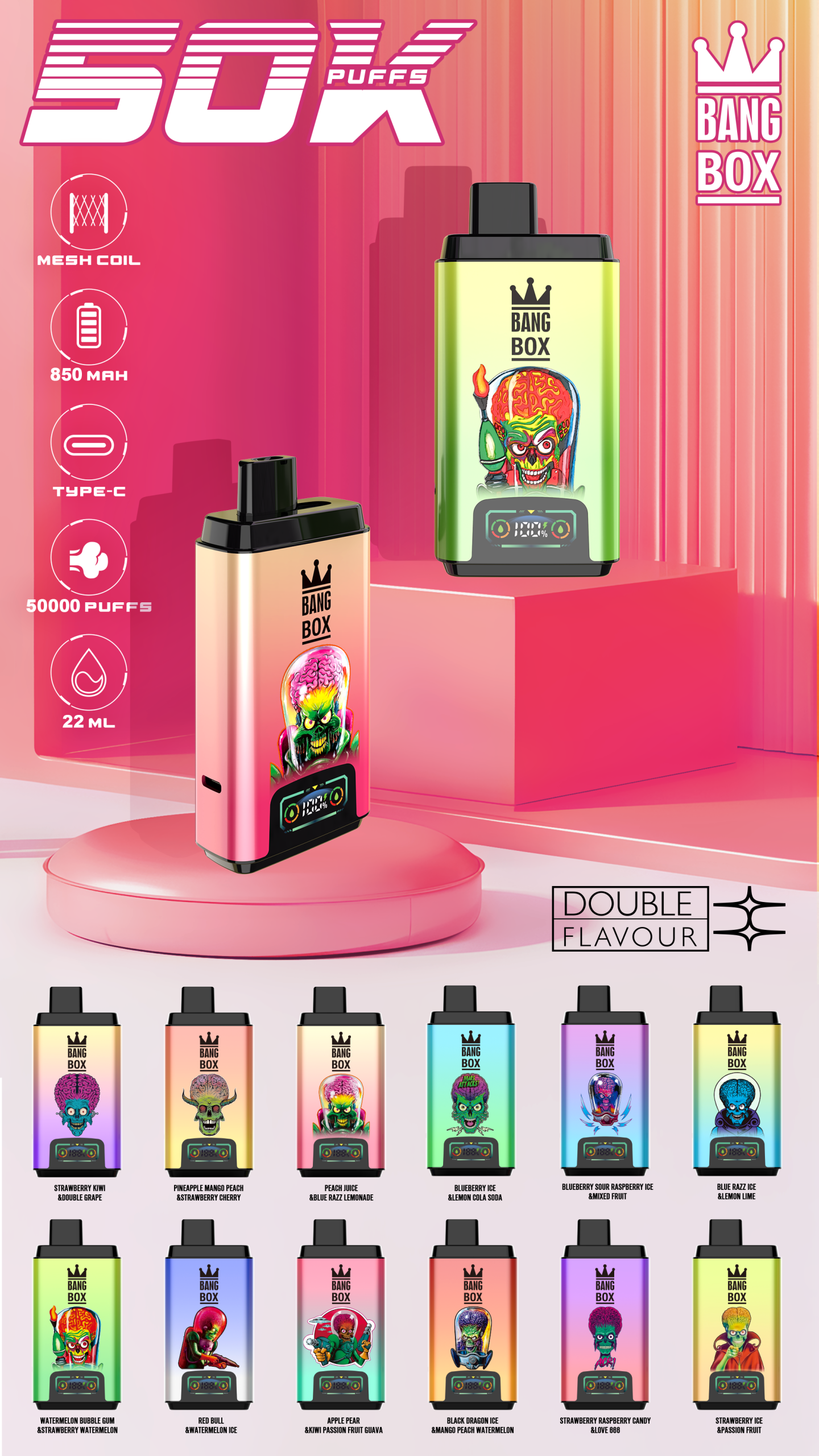 Bang Box 50000 Puffs Dual Flavors Bang Box 50000 Puffs Dual Flavors