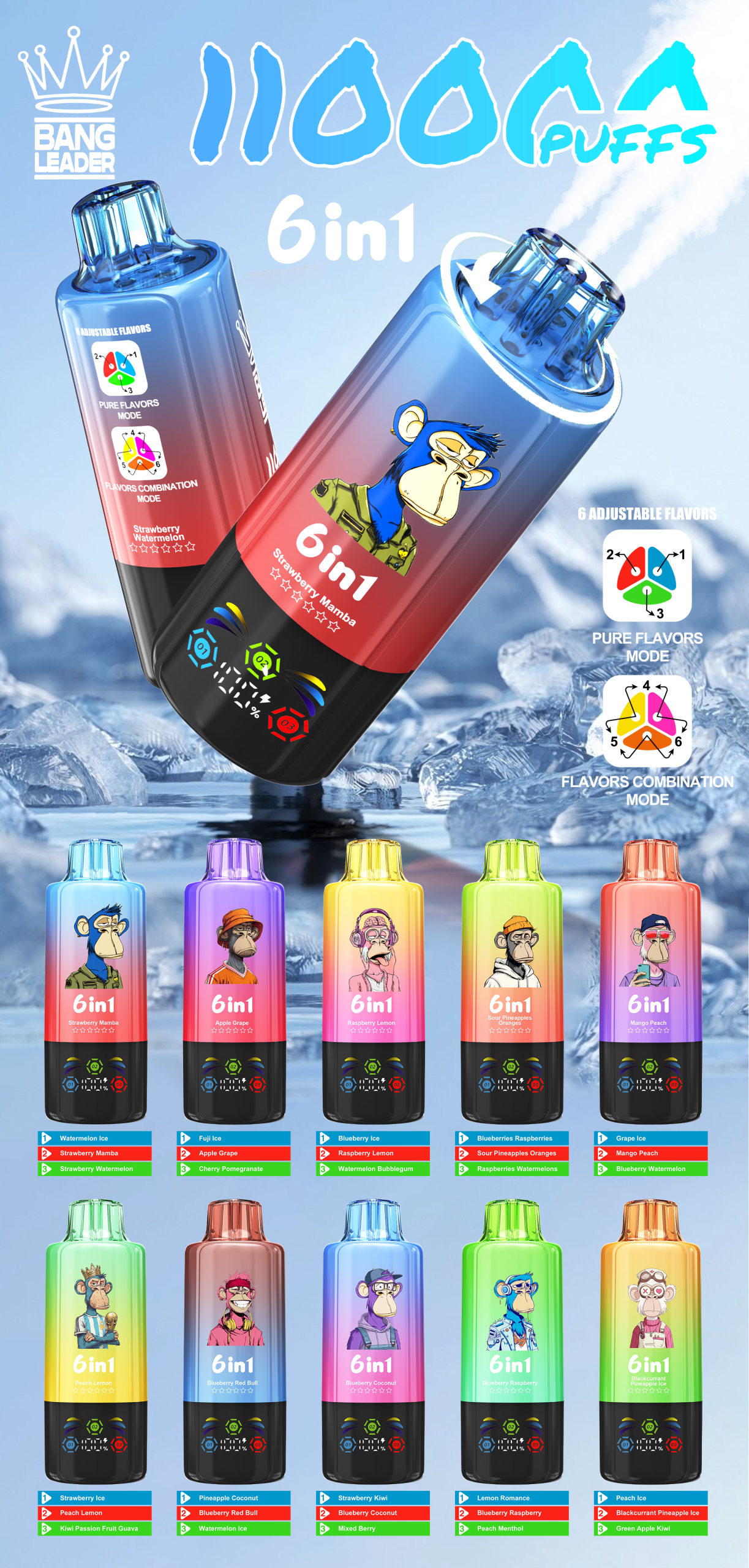 Bang Leader 110000 Puffs Flavors List