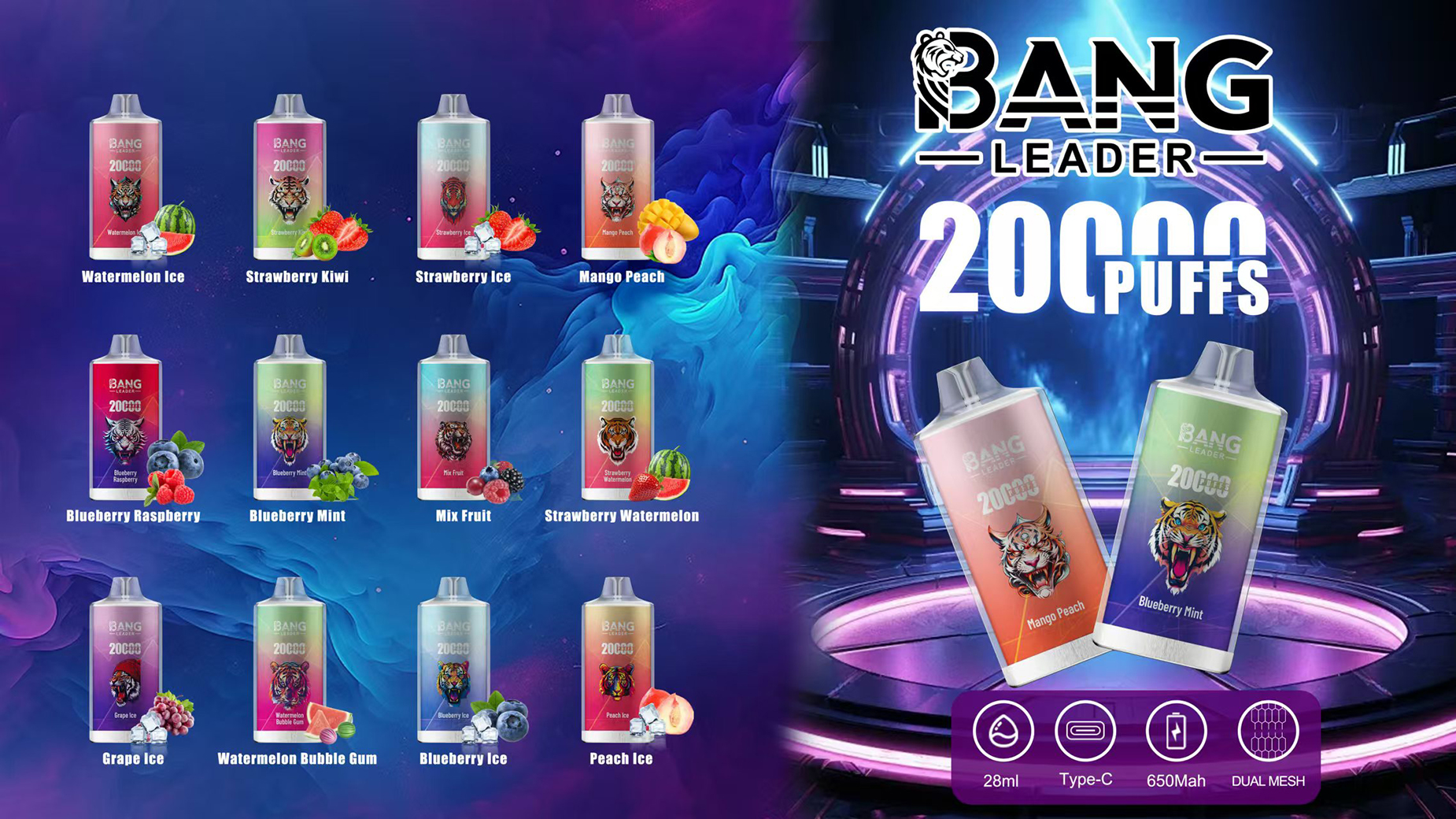 Bang Leader 20000 Puffs Dual Flavors