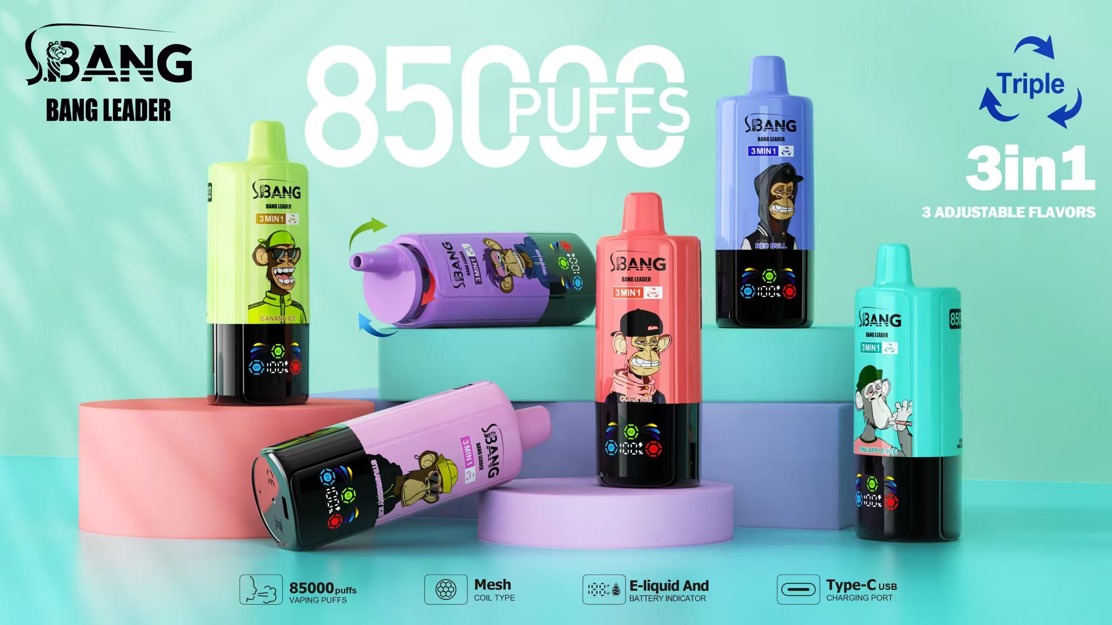 Bang Leader 85000 Puffs Banner