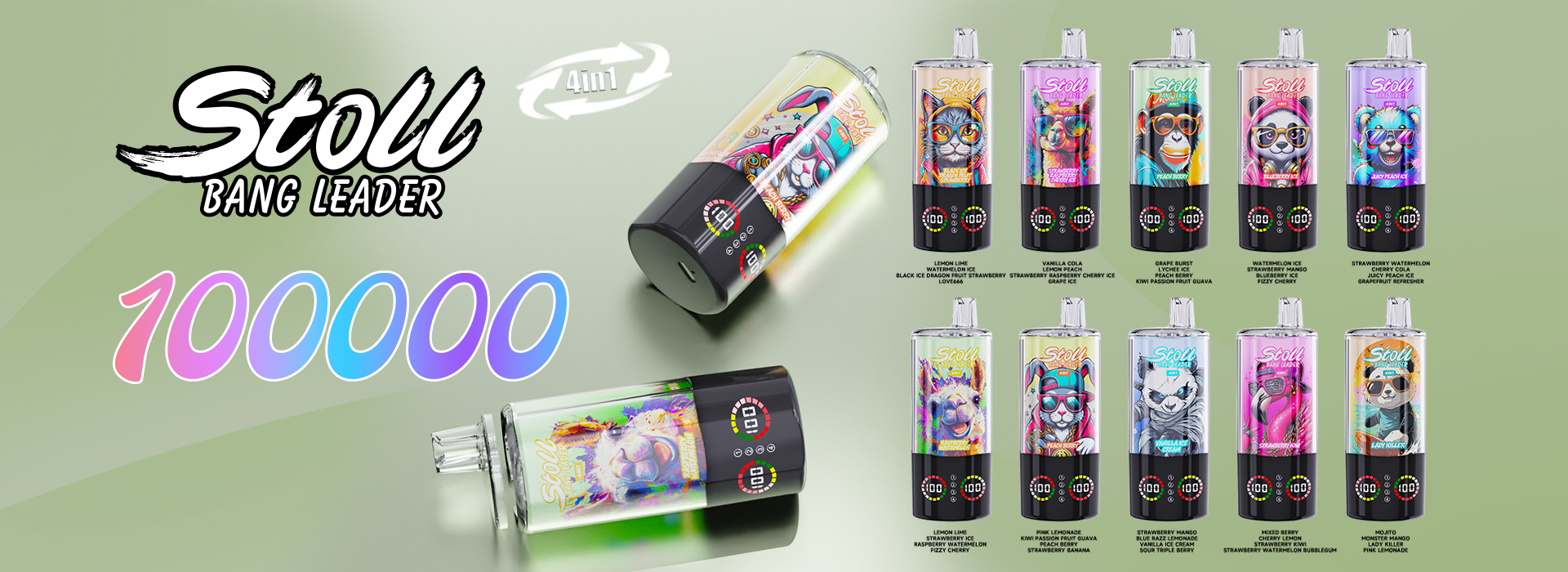 Bang Leader Stoll 100000 Puffs Banner