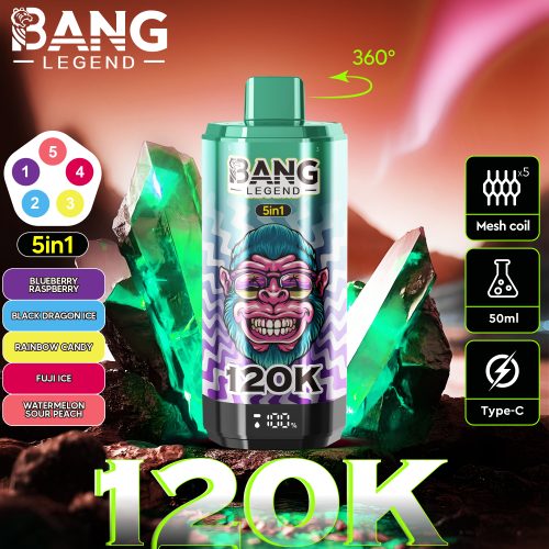 Bang Legend 120000 Puffs blueberry raspberry black dragon ice rainbow candy fuji ice watermelon sour peach