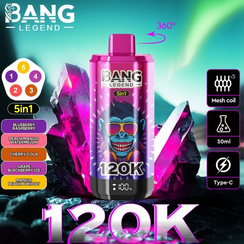 Bang Legend 120000 Puffs blueberry raspberry peach mango watermelon cherry cola grape blackberry ice mango peach apricot