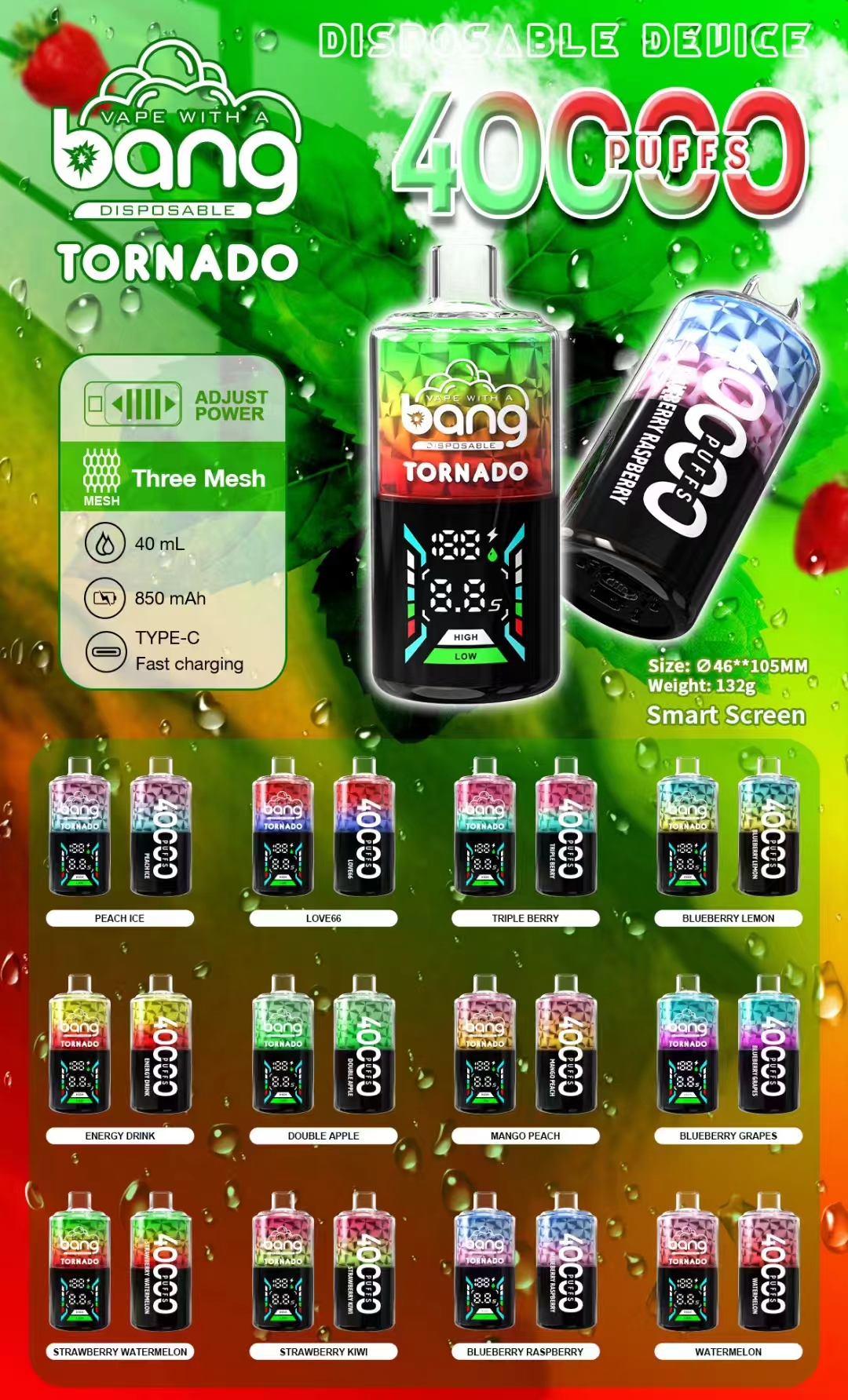 Bang Tornado 40000 Puffs Flavors Bang Tornado 40000 Puffs Flavors