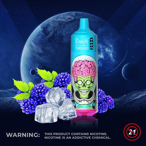 Blue Razz Ice RandM Tornado 9000 Puffs Blue Razz Ice RandM Tornado 9000 Puffs