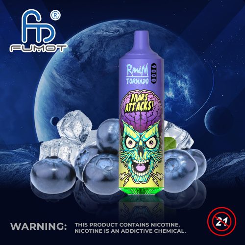 Blueberry Ice RandM Tornado 9000 Puffs Blueberry Ice RandM Tornado 9000 Puffs