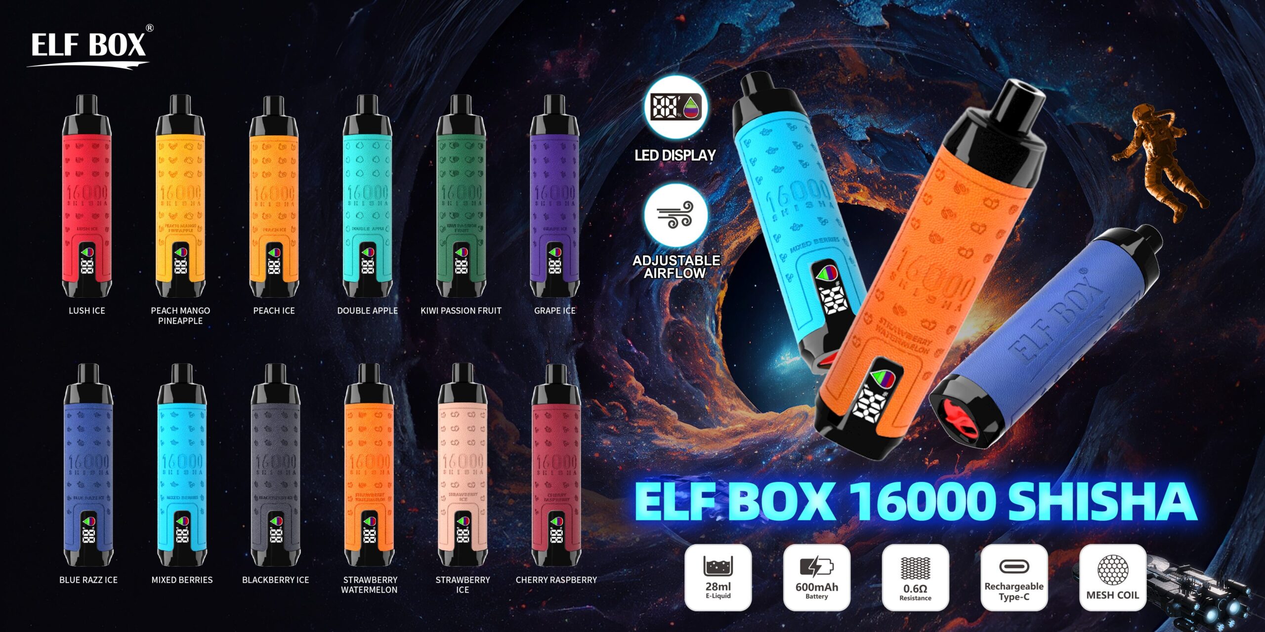 ELF BOX Shisha 16000 Puffs Banner