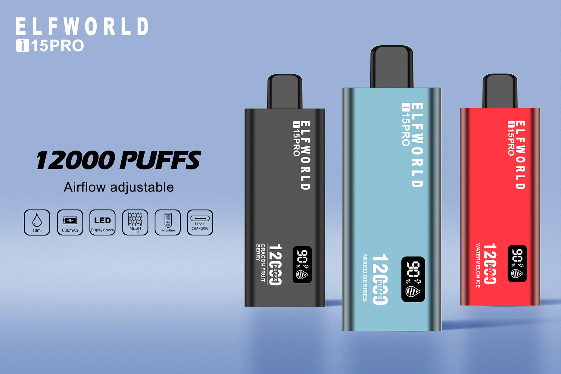 Elfworld i15 Pro 12000 Puffs Poster Elfworld i15 Pro 12000 Puffs Poster