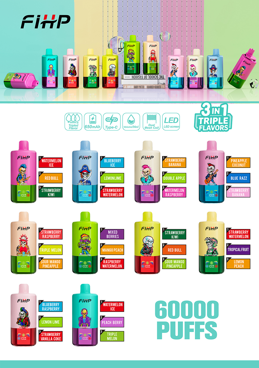 FIHP 60000 Puffs Flavors FIHP 60000 Puffs Flavors