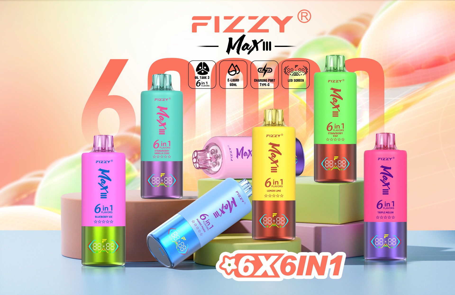 Fizzy Max III 60000 Puffs Poster Fizzy Max III 60000 Puffs Poster