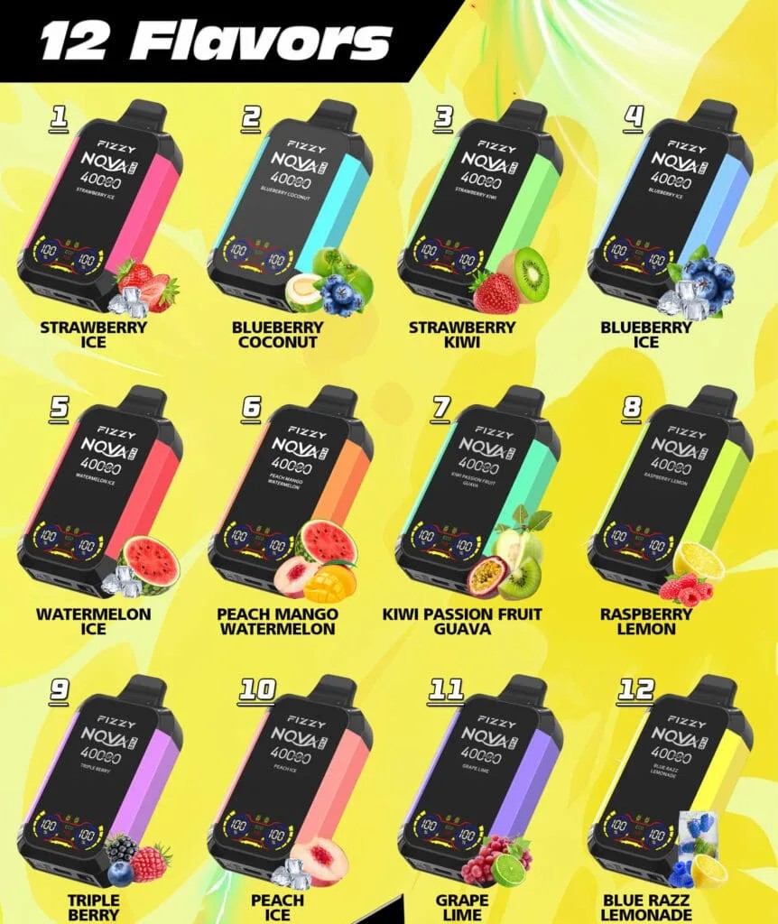 Fizzy Nova Plus 40000 Puffs Flavors Fizzy Nova Plus 40000 Puffs Flavors