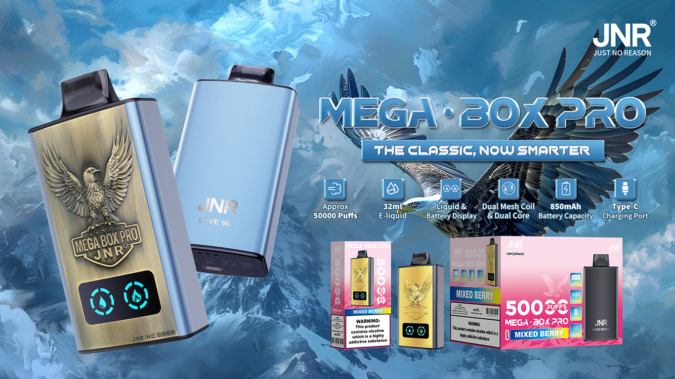 JNR Mega Box PRO 50000 Puffs Poster JNR Mega Box PRO 50000 Puffs Poster