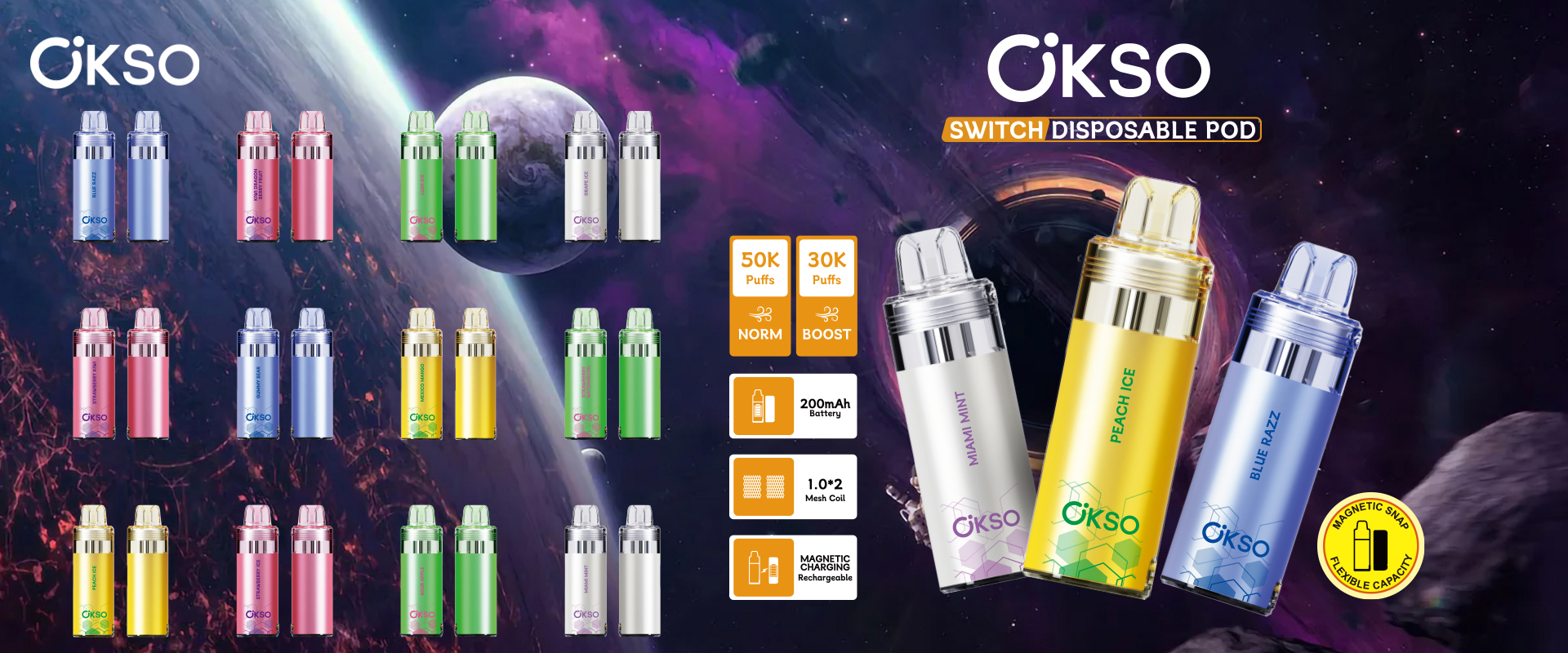 OKSO Switch Kit 50000 Puffs Banner OKSO Switch Kit 50000 Puffs Banner