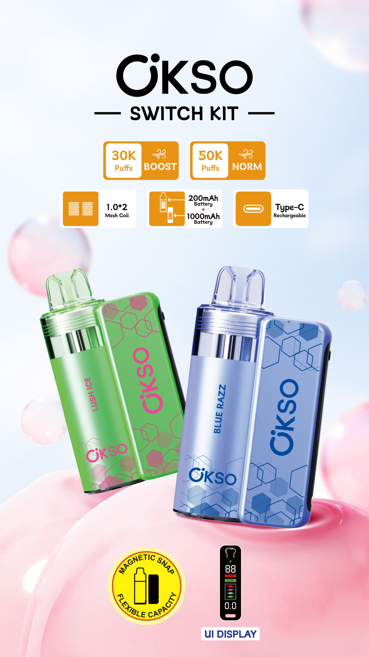 OKSO Switch Kit 50000 Puffs Poster OKSO Switch Kit 50000 Puffs Poster