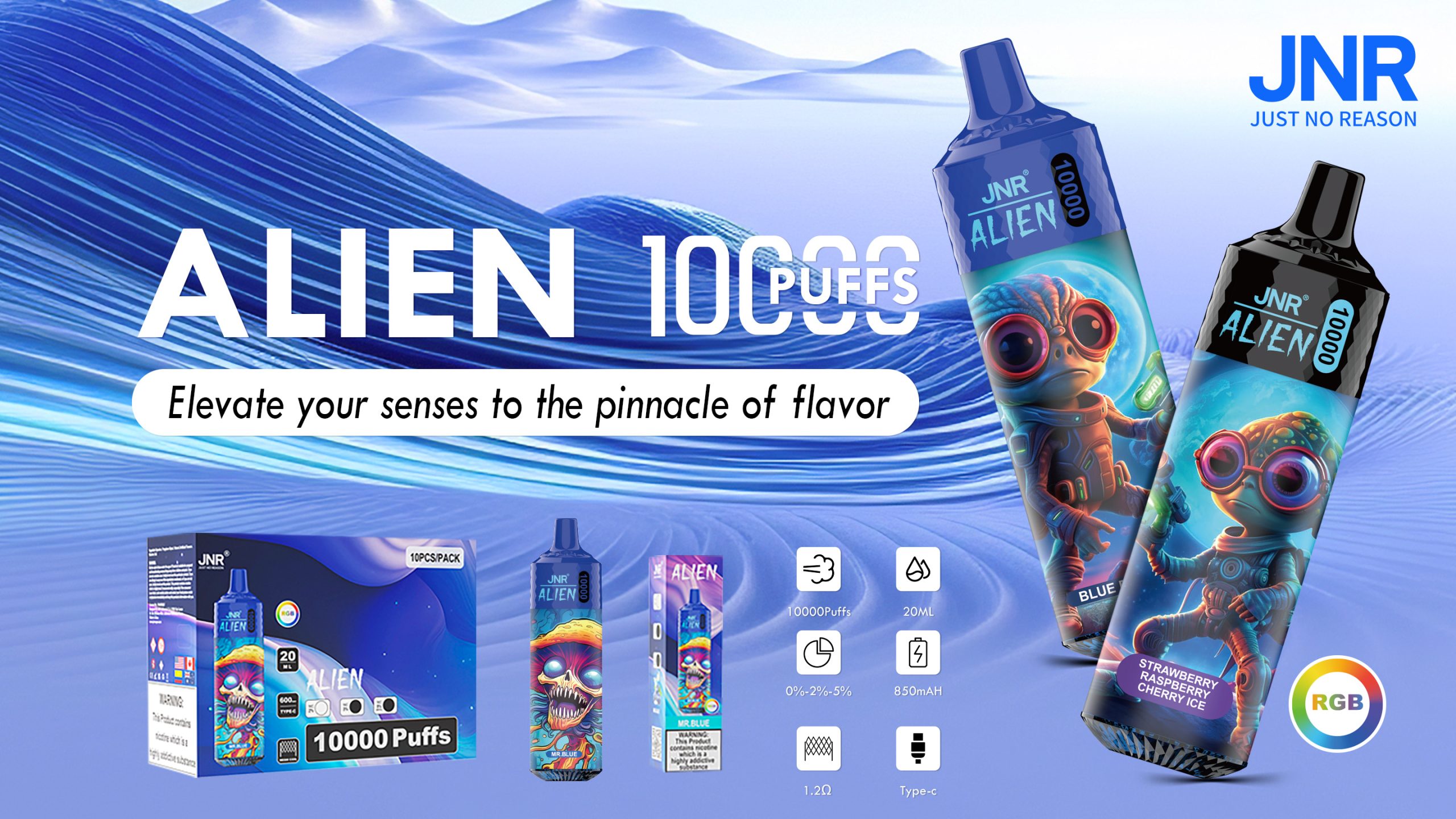 Poster JNR ALIEN 10000 Puffs