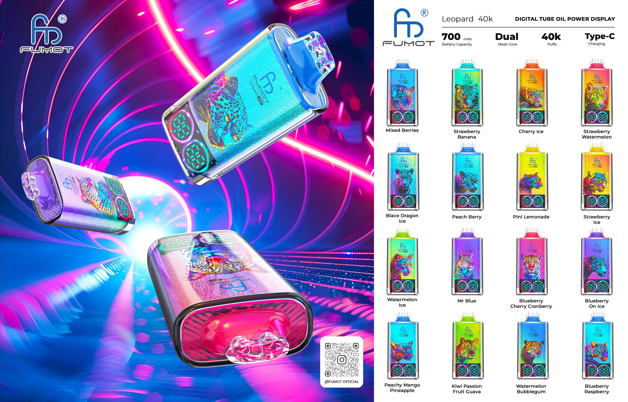 RandM Fumot Leopard 40000 Puffs Flavors RandM Fumot Leopard 40000 Puffs Flavors