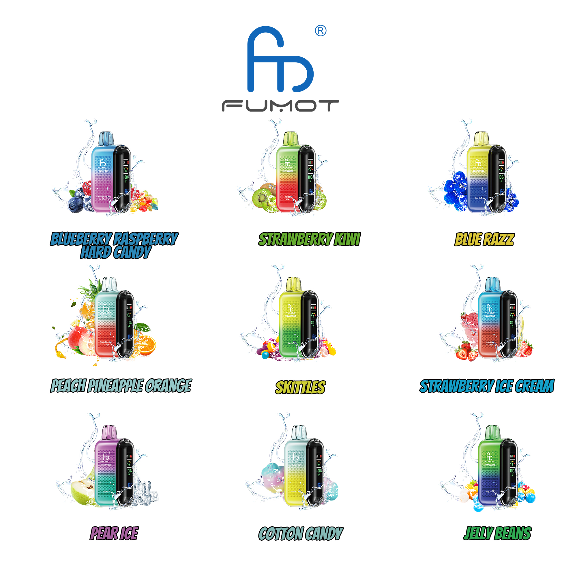 RandM Tornado 20000 Puffs Flavors 01