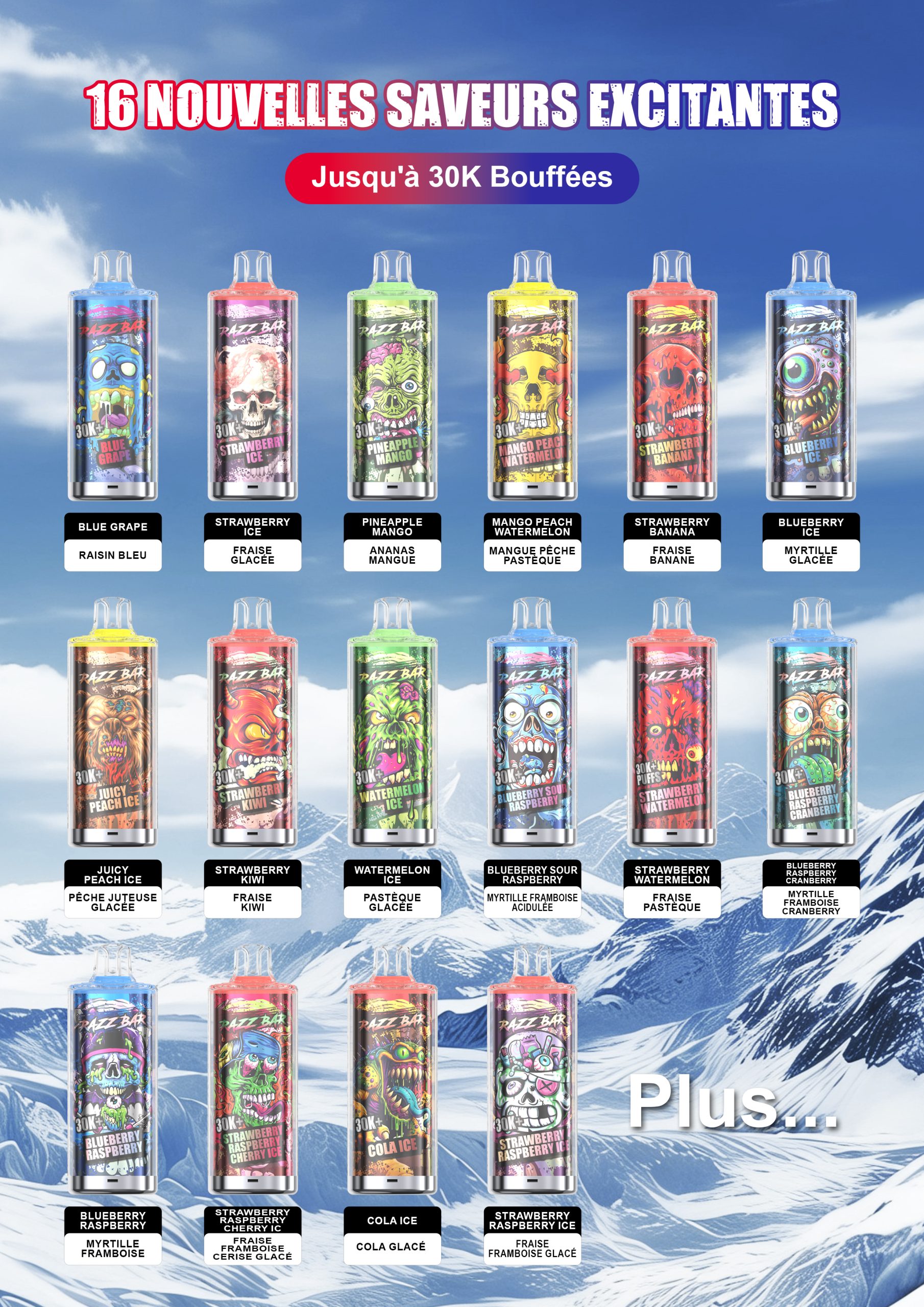 Razz Bar 30K+ 30000 Puffs Flavor Picture