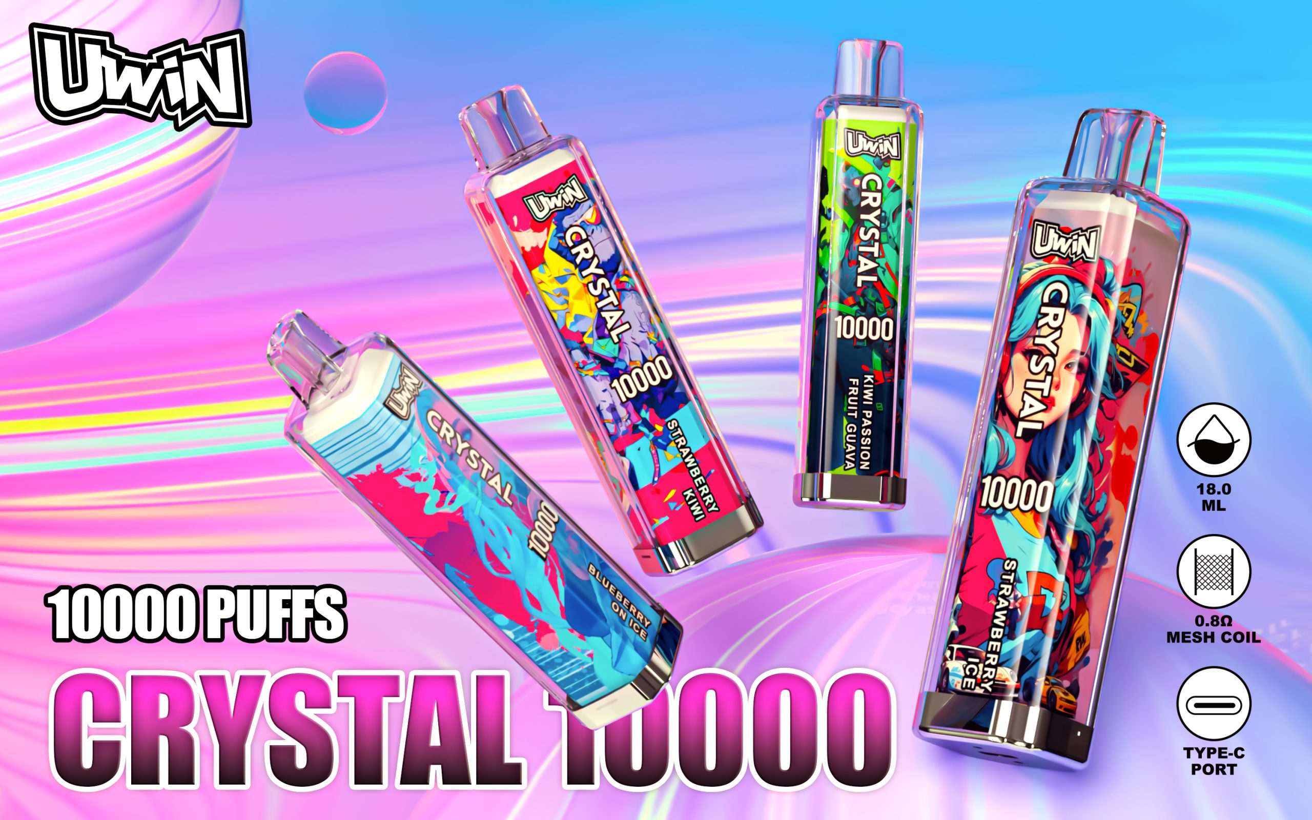 Uwin Crystal 10000 Puffs Poster Uwin Crystal 10000 Puffs Poster