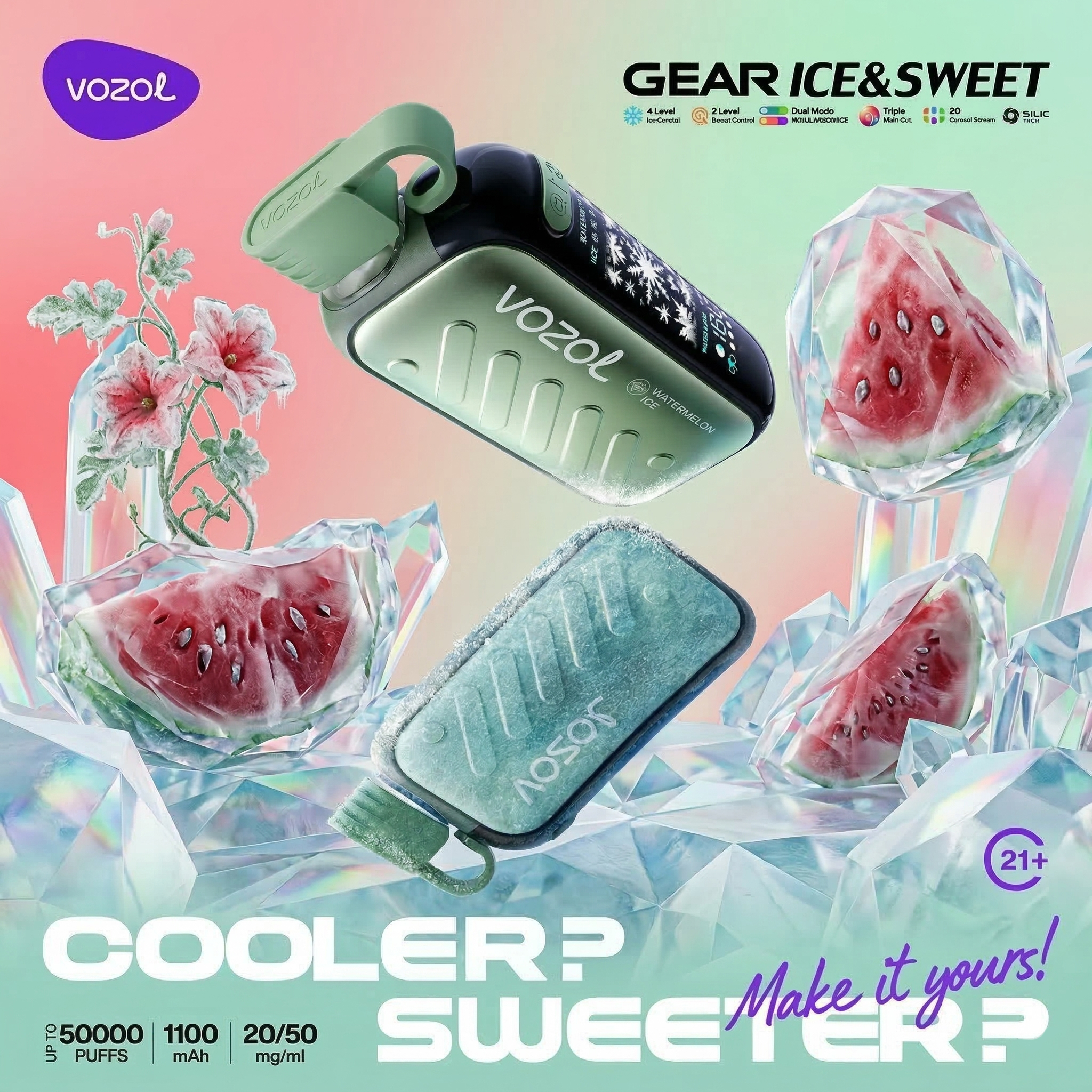 Vozol Gear Ice & Sweet 50000 Puffs