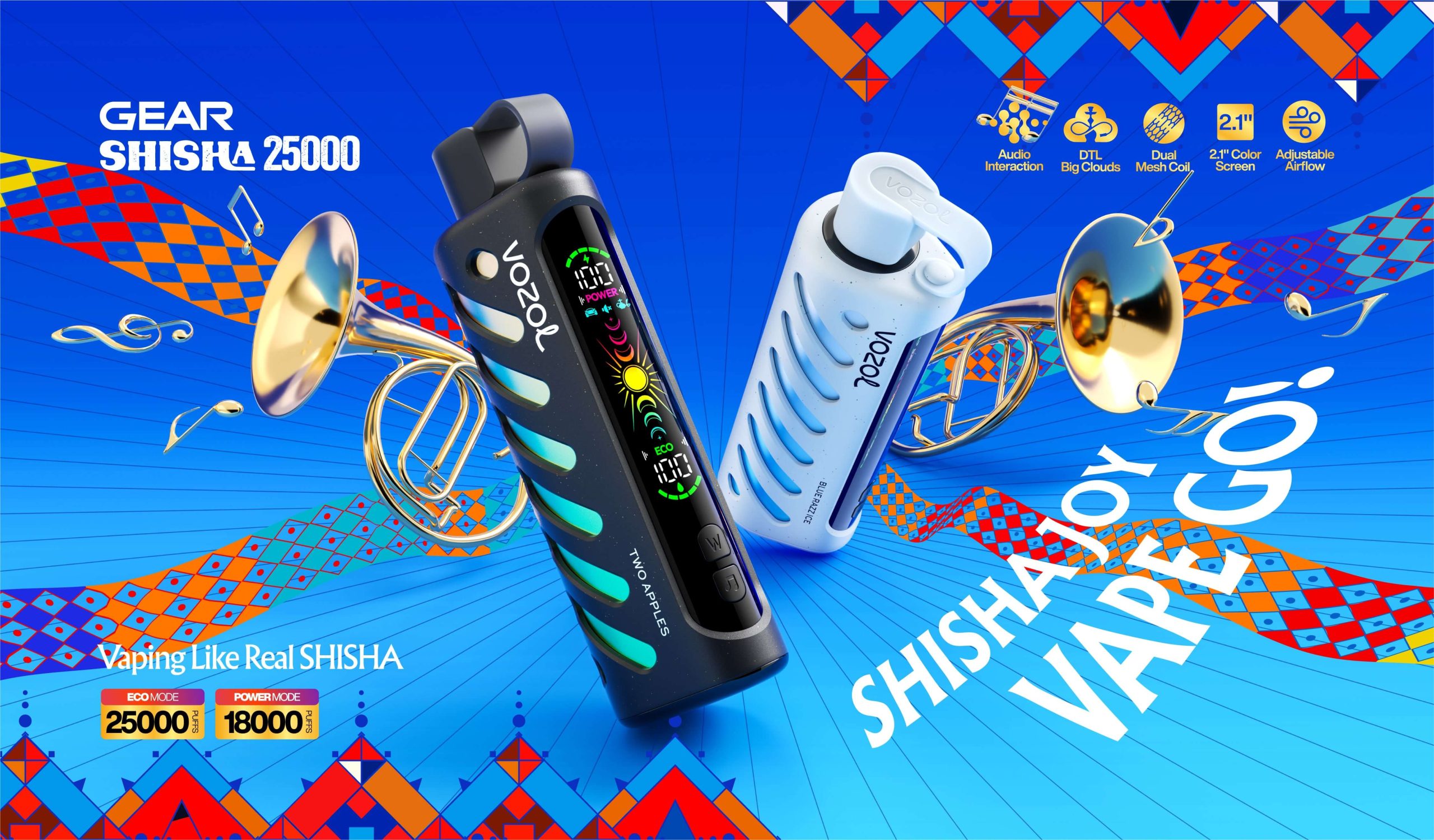 Vozol Gear Shisha 25000 Puffs Banner