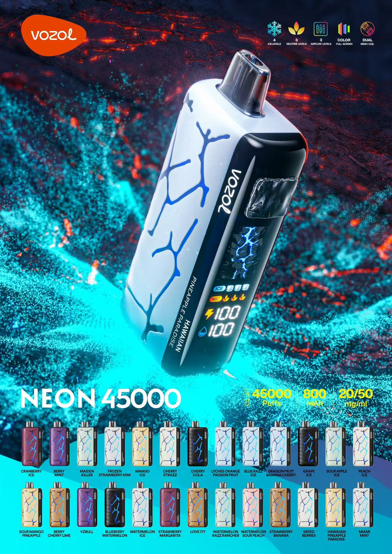 Vozol Neon 45000 Puffs Banner