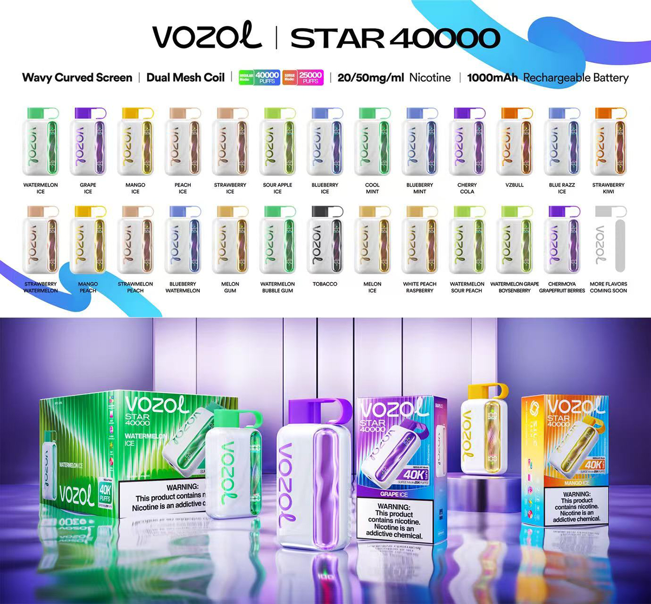 Vozol Star 40000 Puffs Flavors Vozol Star 40000 Puffs Flavors